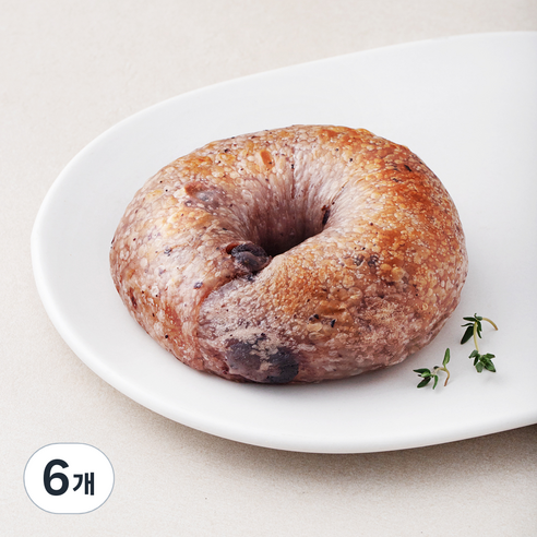도제식빵 탕종 블루베리 베이글, 100g, 1개입, 6개