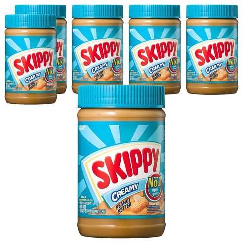 스키피 땅콩버터 크리미, 462g, 6개