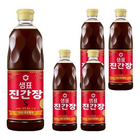 샘표 진간장S, 860ml, 5개