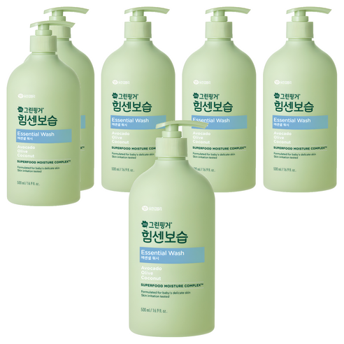 그린핑거 힘센보습 에센셜 워시, 500ml, 6개