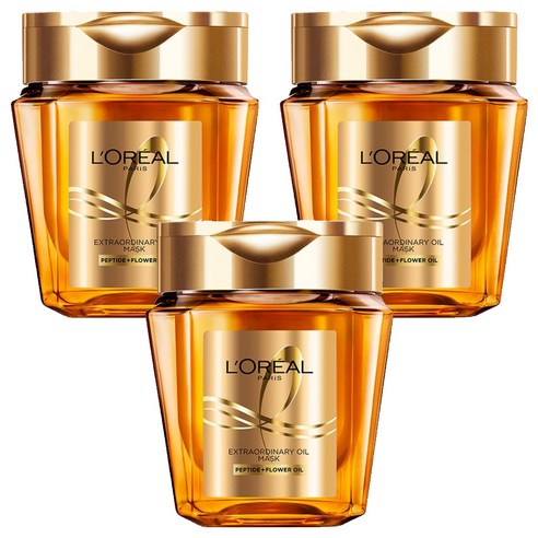 로레알파리 엑스트라오디네리 오일 실크 마스크 팩, 250ml, 3개