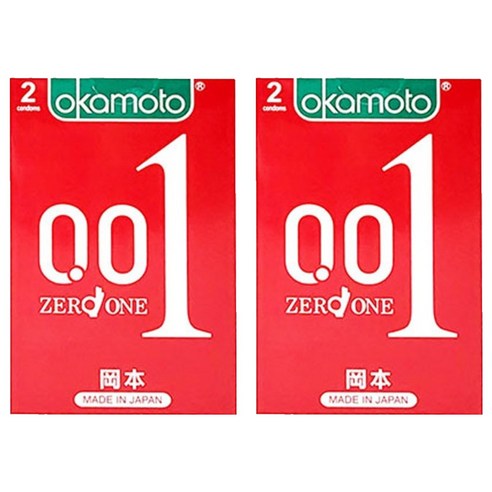 오카모토 0.01 제로원 슬림형 콘돔, 2개입, 2개