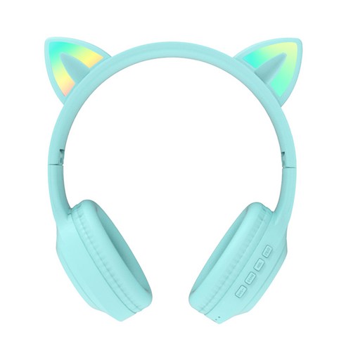 스카이 아동용 핏 키티 휴대용 유무선 겸용 블루투스 헤드셋, 페퍼민트 그린, IM-H26