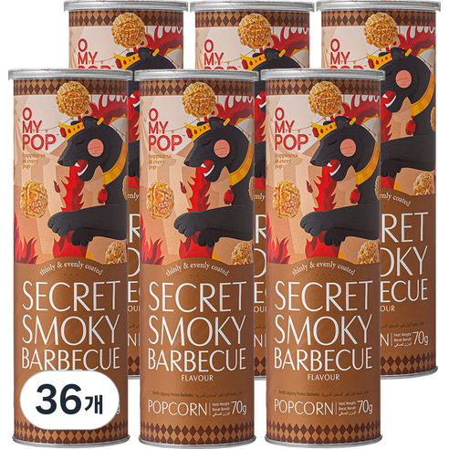 오마이팝콘 스모키바베큐, 70g, 36개