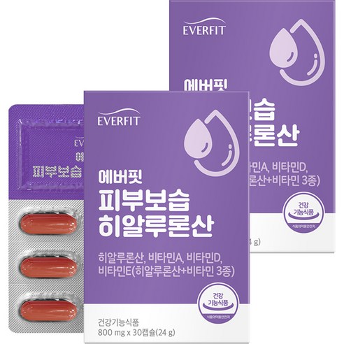 내츄럴플러스 에버핏 피부보습 히알루론산 24g, 2개