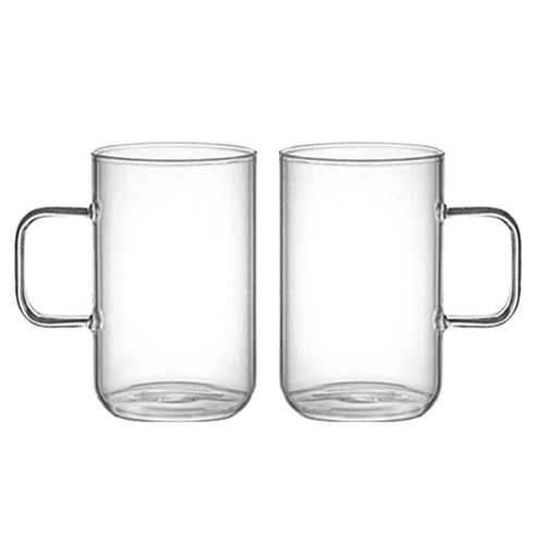어뮤즈키친 내열유리 머그컵 500ml, 2개