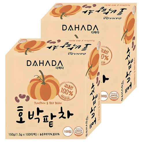 다하다 호박팥차, 1.5g, 100개입, 2개