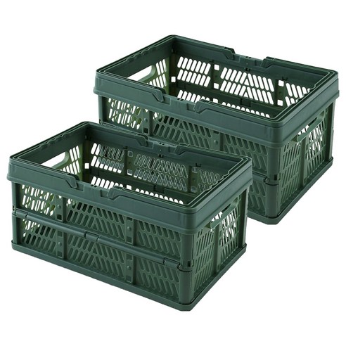 마켓비 KONTINO 폴딩바스켓 18L, 원톤그린, 2개
