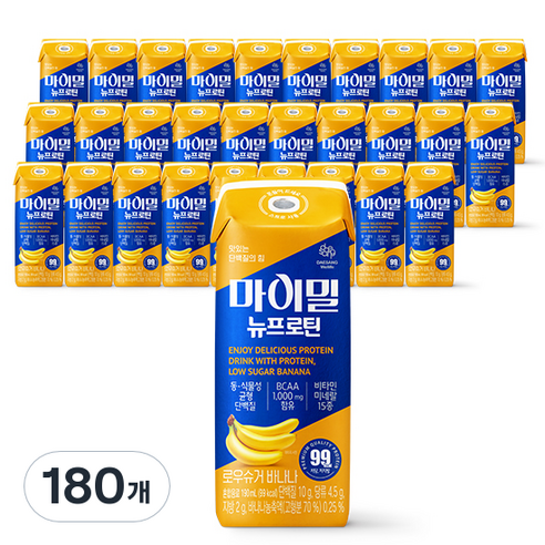 마이밀 뉴프로틴 로우슈거 바나나, 190ml, 180개