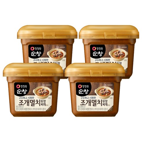 청정원순창 조개멸치 된장찌개 양념, 450g, 4개
