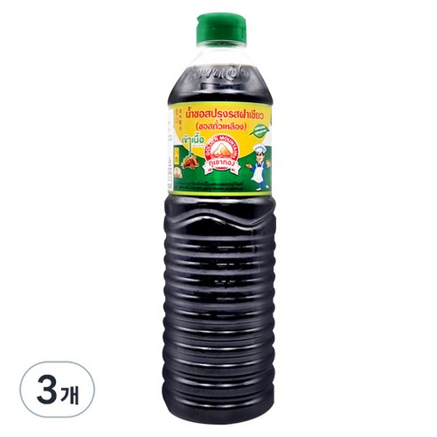 골든마운틴 시즈닝 소이소스 그린캡, 1L, 3개