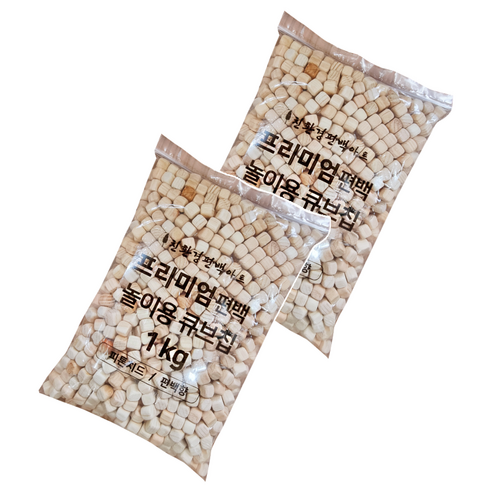 편백아트 프리미엄 편백 큐브칩 촉감각완구 12~13mm 1kg, 2개