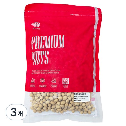 다다모마켓 로스티드피넛, 1kg, 3개