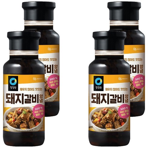 청정원 돼지갈비양념 500g, 4개