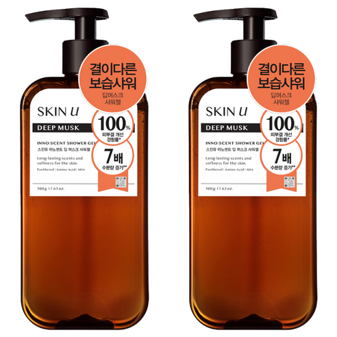 스킨유 이노센트 딥 머스크 샤워젤, 500g, 2개