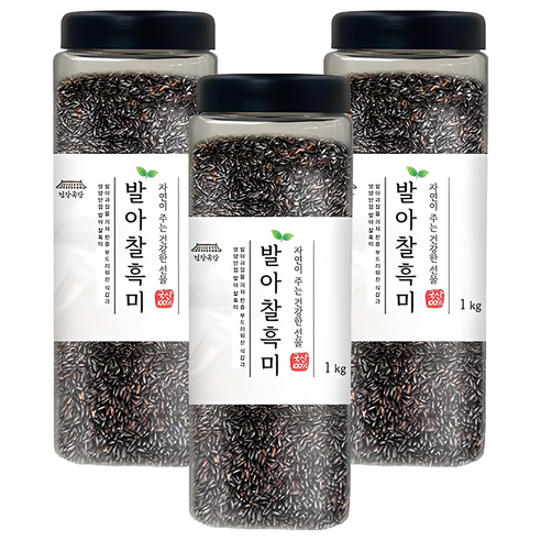 건강곡간 발아찰흑미, 1kg, 3개