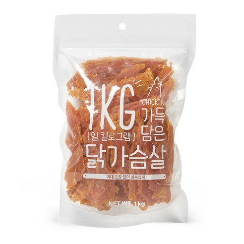 슈퍼츄 일킬로그램 가득담은 강아지 육포, 닭가슴살, 1kg, 1개 
강아지 간식