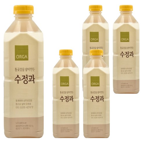올가홀푸드 통곶감을 넣어 만든 수정과, 5개, 1.2L