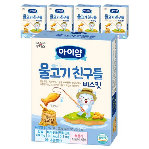 일동후디스 비타민마을 물고기 친구들 유아 영양간식, 60g, 4개