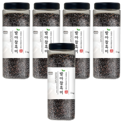 건강곡간 발아찰흑미, 1kg, 5개