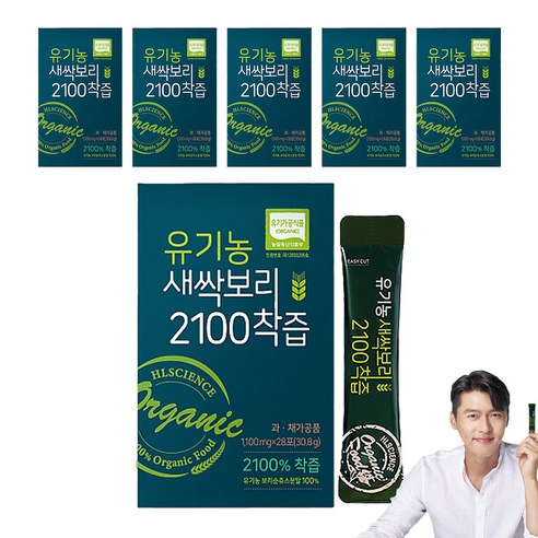 에이치엘사이언스 유기농 새싹보리 2100 착즙 분말, 30.8g, 6개
