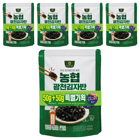 농협식품 김자반 50g + 50g, 5개