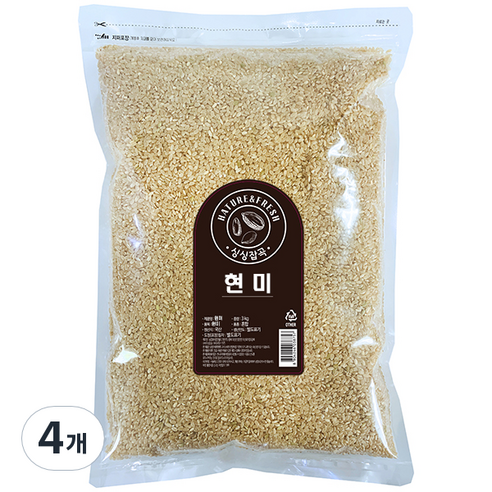 싱싱잡곡 현미, 3kg, 4개