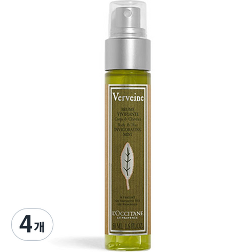 록시땅 버베나 바디 앤 헤어 인비고레이팅 미스트, 50ml, 4개