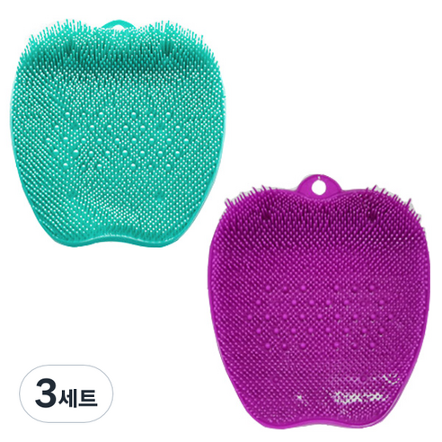 만능 발브러쉬 2종 세트, 민트, 퍼플, 3세트