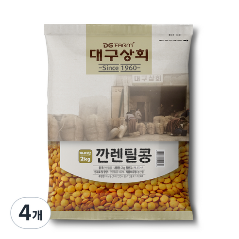 대구상회 깐렌틸콩, 2kg, 4개