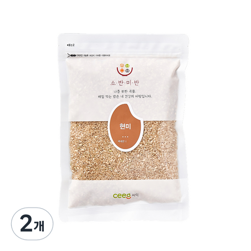 씨익 소반미반 현미, 500g, 2개