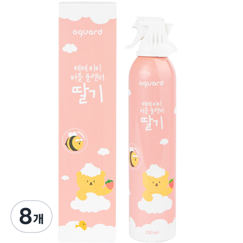아가드 베베 비비 버블 클렌저 딸기, 8개, 250ml