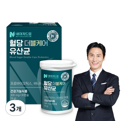 네이처드림 혈당 더블케어 유산균 9g, 30정, 3개