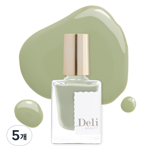 델리뷰티 딥시럽 루어인무드 네일컬러 10ml, MGR402 릴리 그린, 5개