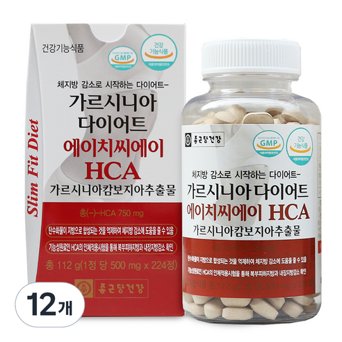 종근당건강 가르시니아 다이어트 HCA, 224정, 12개