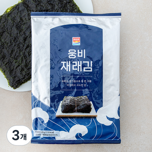 해의락 웅비 재래김, 20g, 3개, 1개입