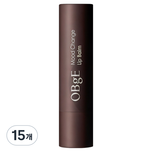 OBge 무드 체인지 립밤, 내추럴 레드(블루베리), 3g, 15개