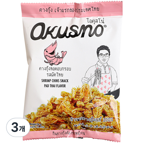 오쿠스노 새우머리 팟타이맛, 24g, 3개