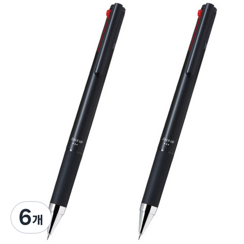파이롯트 다기능 젤잉크 쥬스업 3색 다색펜 0.4mm, 블랙, 6개
