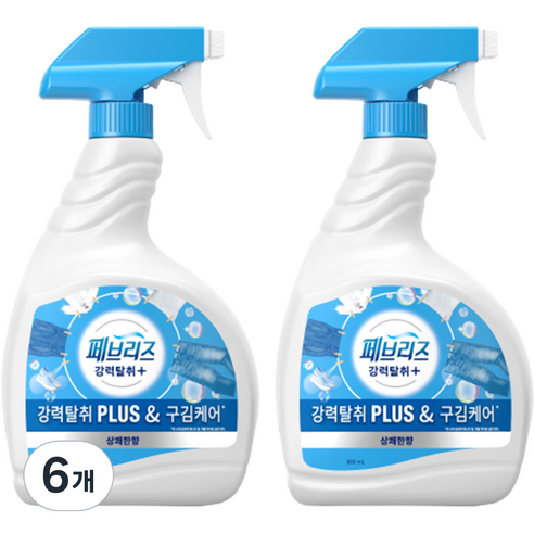 페브리즈 강력탈취 플러스 대용량 섬유탈취제 본품, 880ml, 6개