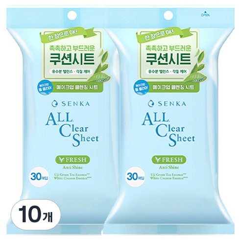 센카 올 클리어 시트 프레시, 30개입, 10개