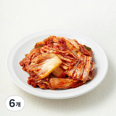 해담촌 전통식품 인증 포기김치, 350g, 6개