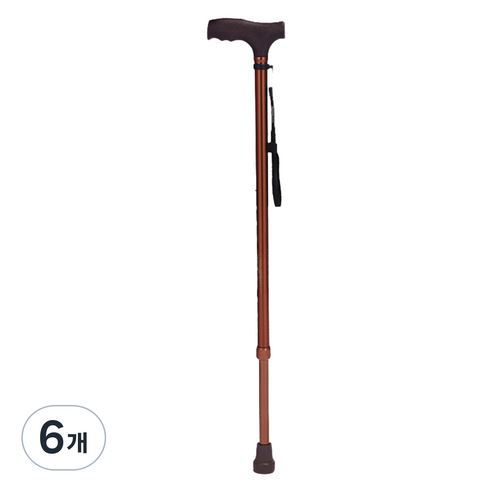디페이브 클래식 노인 어르신 지팡이 브라운, 6개