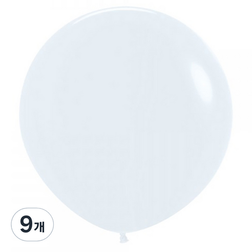 셈퍼텍스 풍선 60cm, 화이트, 9개