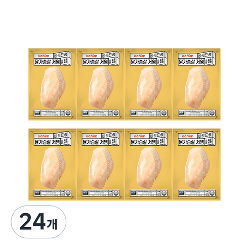 바로드숑 바로 먹는 닭가슴살 저염, 100g, 24개