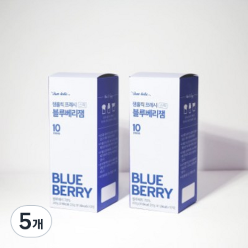 잼홀릭 프레시 블루베리 스틱잼 10p, 200g, 5개