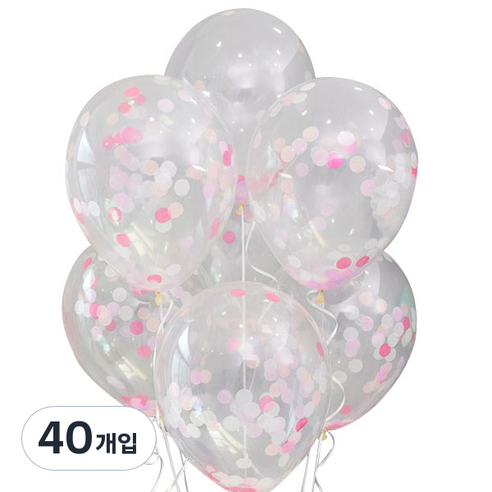 파티팡 컨페티벌룬 30cm, 러블리, 40개입