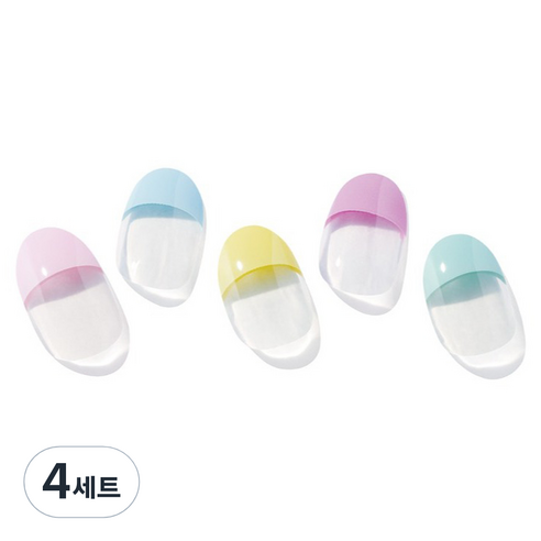 오호라 N 캔디플로스 네일 세트, 4세트, 파스텔