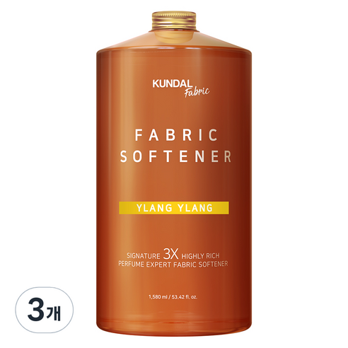 쿤달 초고농축 섬유유연제 일랑일랑향 본품, 1580ml, 3개