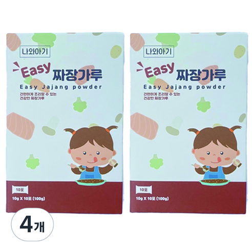 나와아기 유아용 짜장가루 10p, 100g, 4개